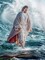 Jesus Diamond Art Kits for Adults, Jesus Walk On Sea Diamond Painting Kits for Adults Beginners, Jesus Christ Religious DIY 5D Round Full Drill Diamond Paintings Gem Art 12x16 inch